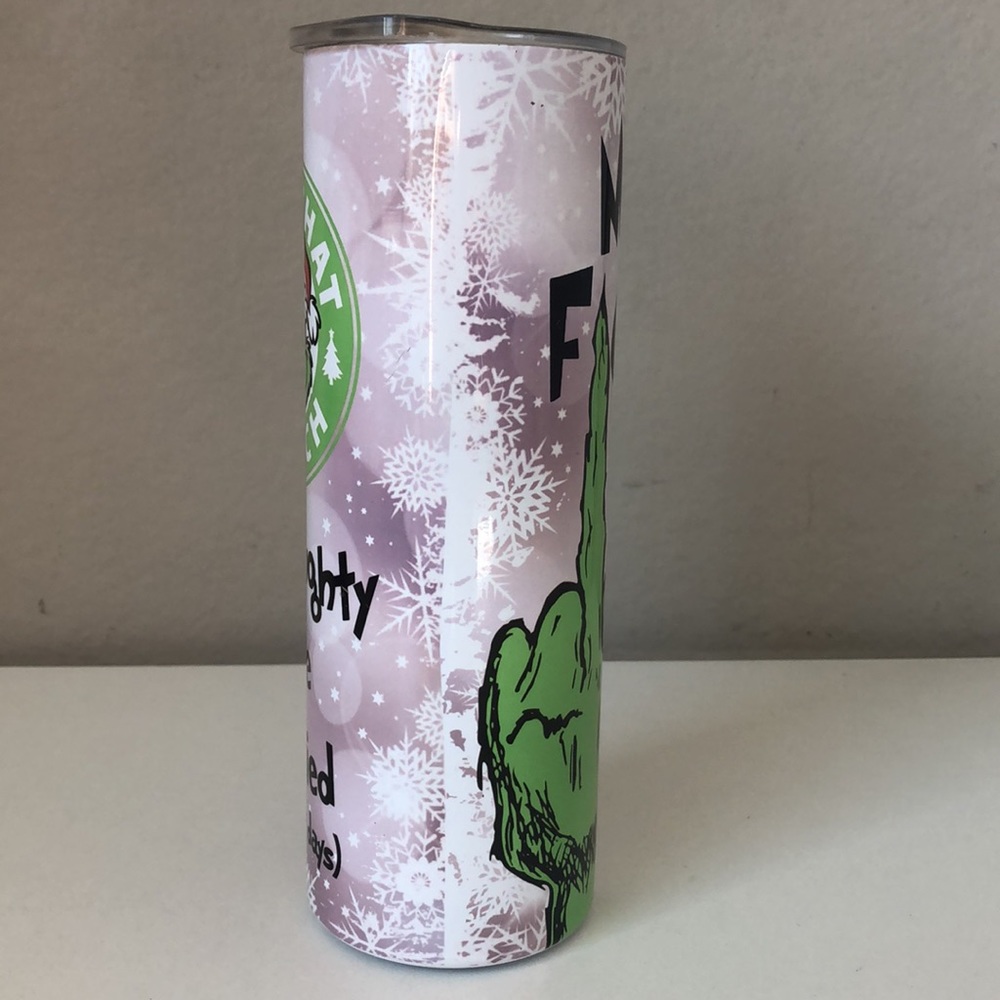 Christmas Grinch “ 100% that Grinch “ Water Bottle Tumbler - Picture 4 of 7